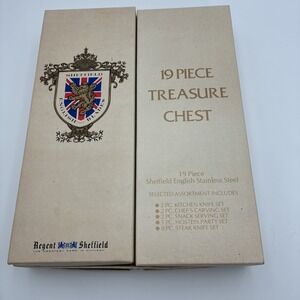 Regent Sheffield 19 Piece Treasure Chest Cutlery Set English Stainless Steel